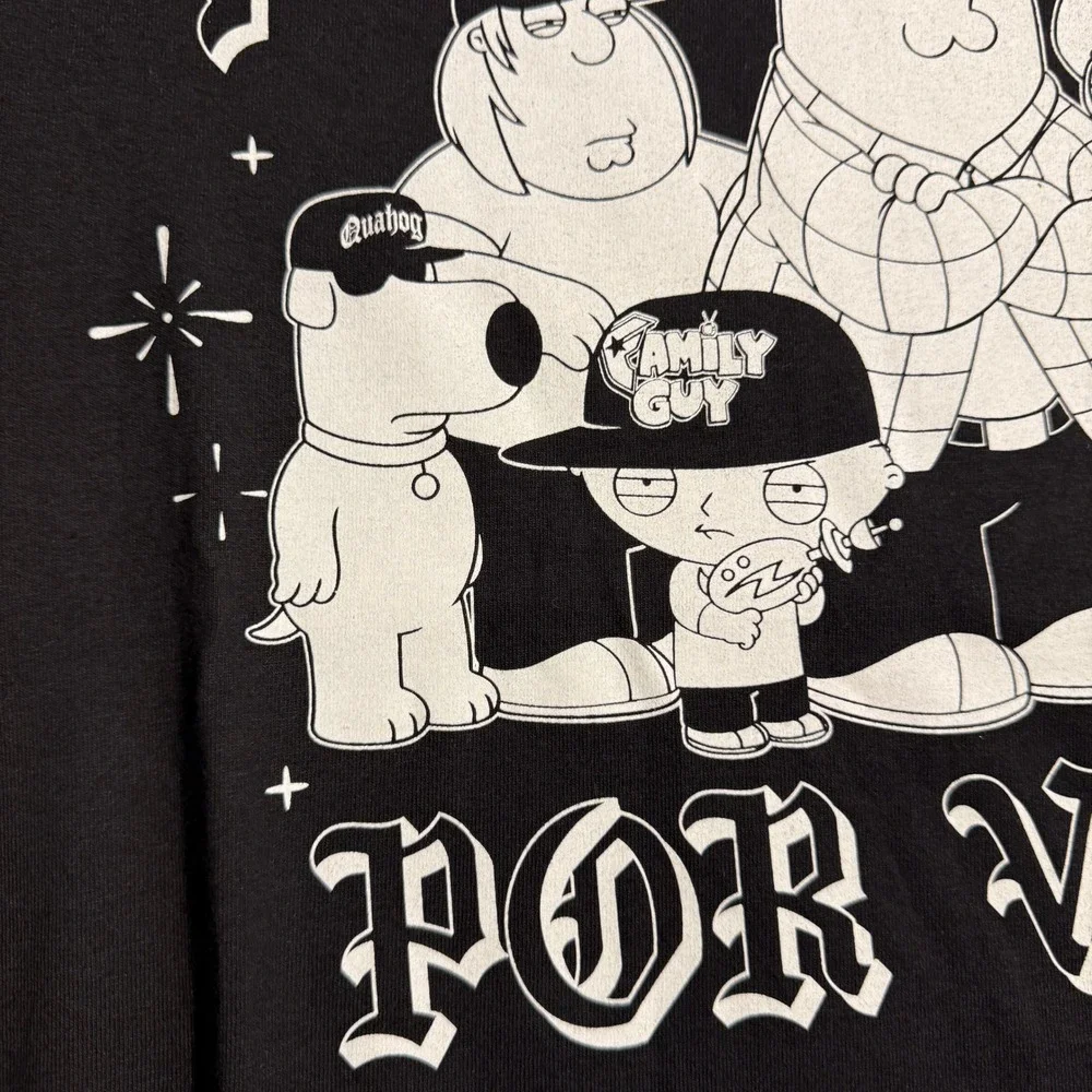 Famous Stars Straps Family Guy Familia RARE 2014 T-Shirt Black Mens Size Medium